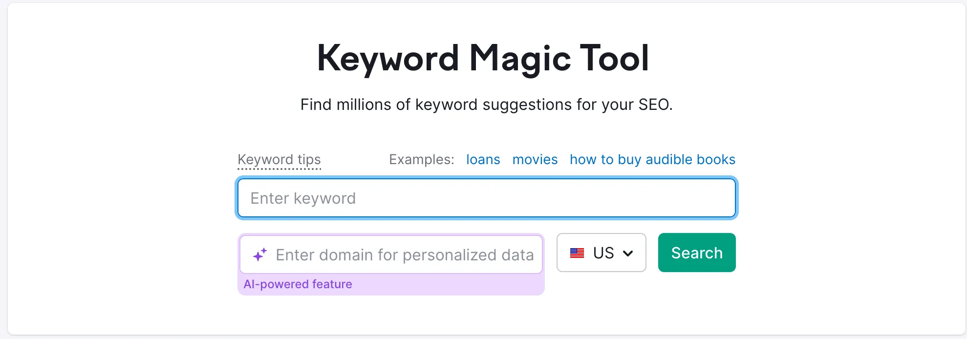 Semrush keyword magic tool