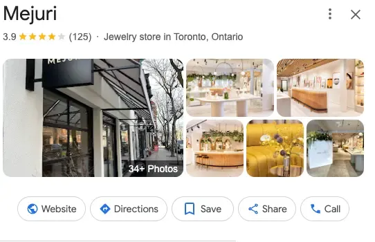 Mejuri local Jewerly store in Toronto