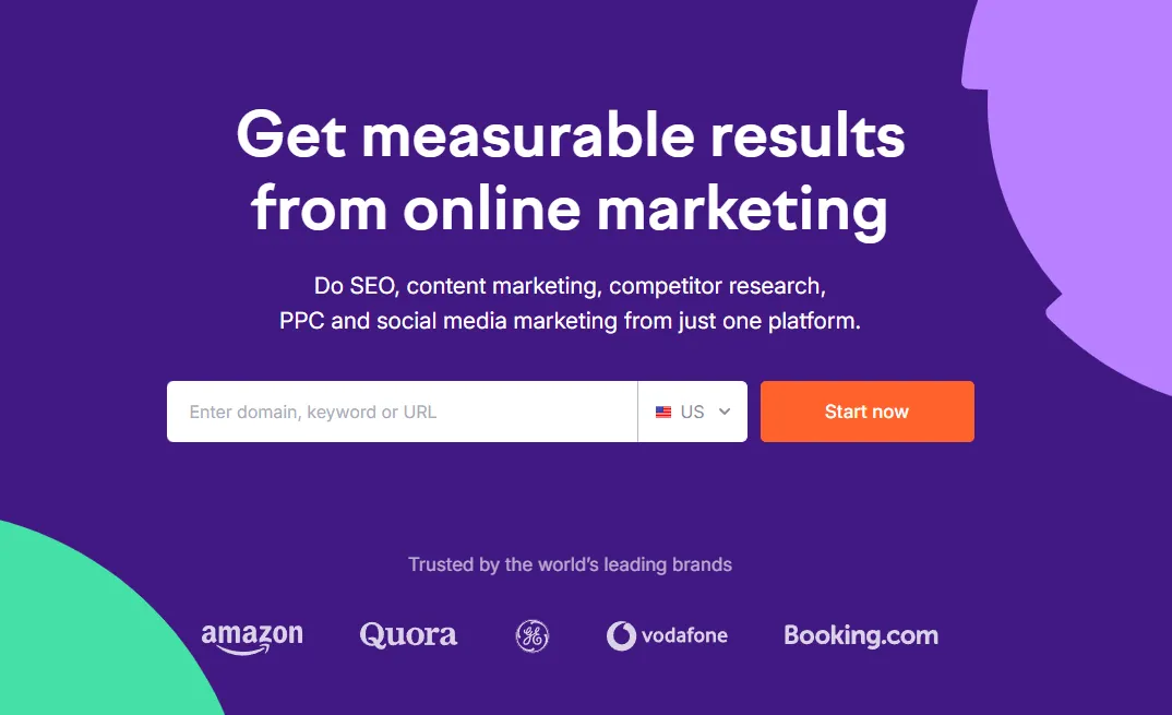 Semrush SEO and digital marketing tools