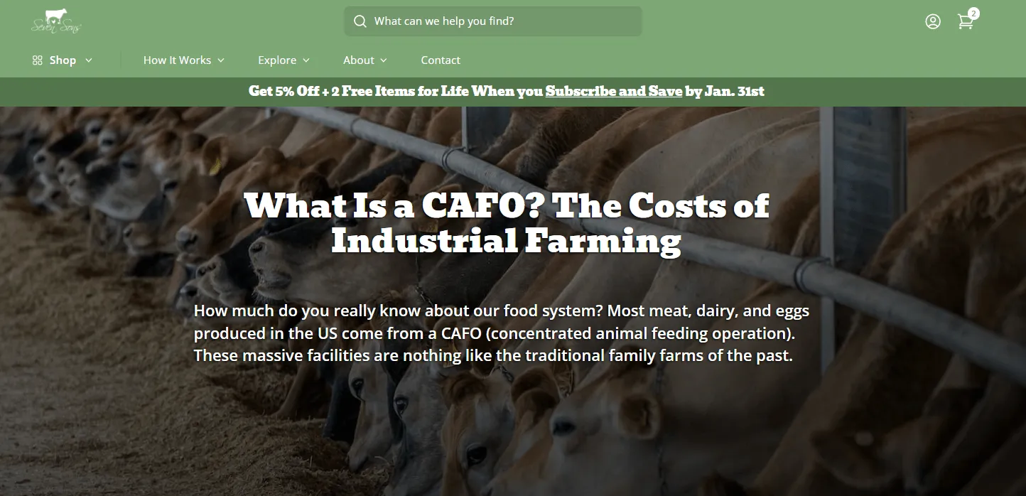Seven Sons CAFO Learning page