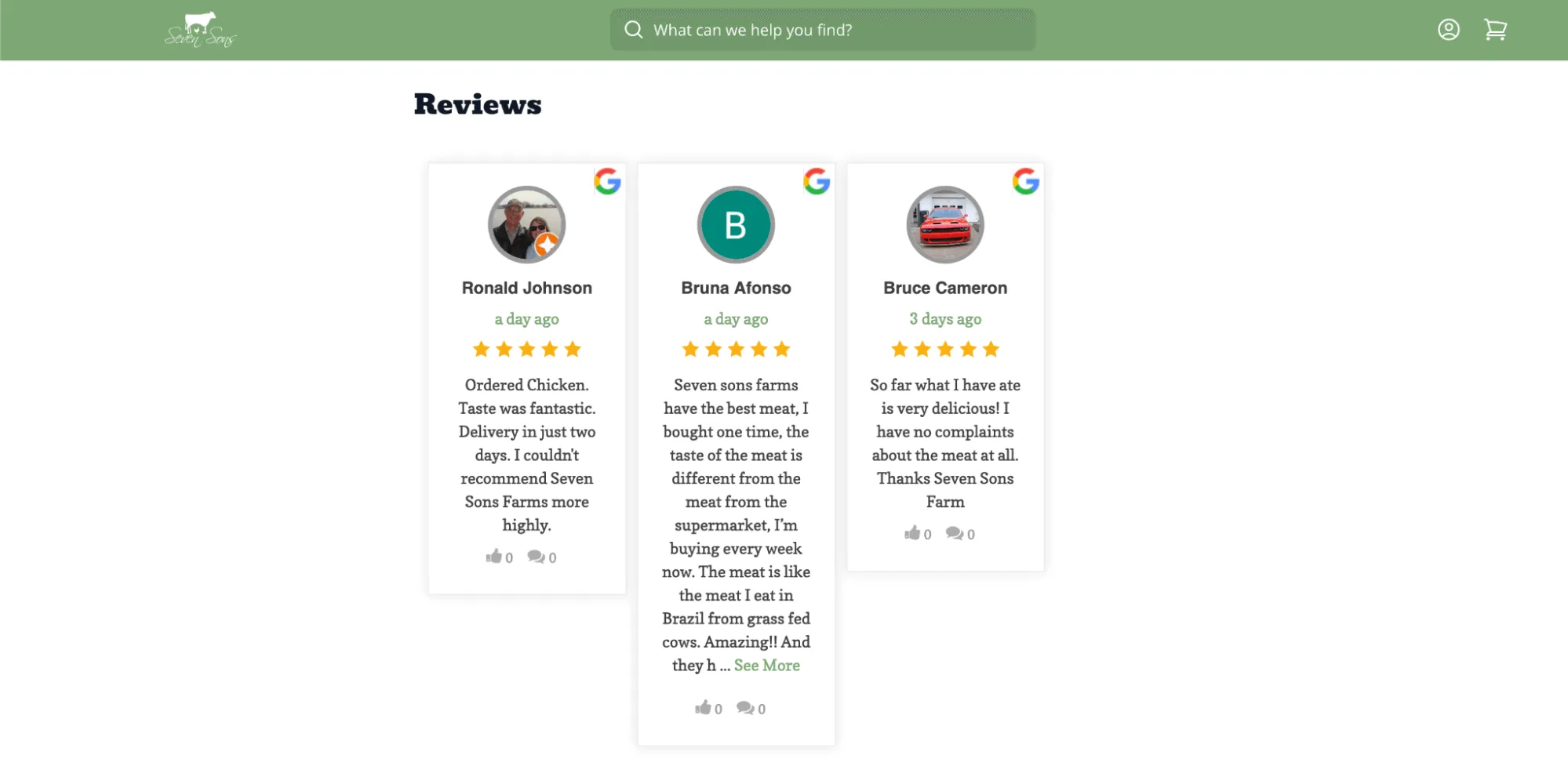 Ecommerce PLP reviews