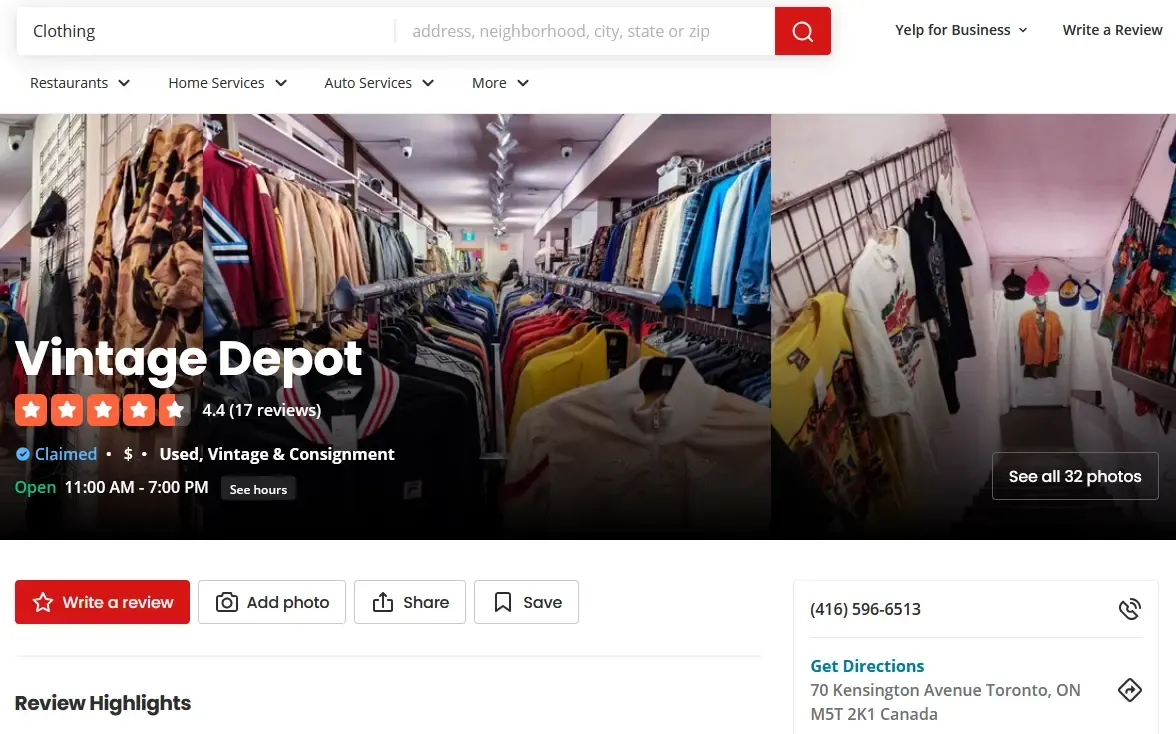 Vintage Depot Yale directory