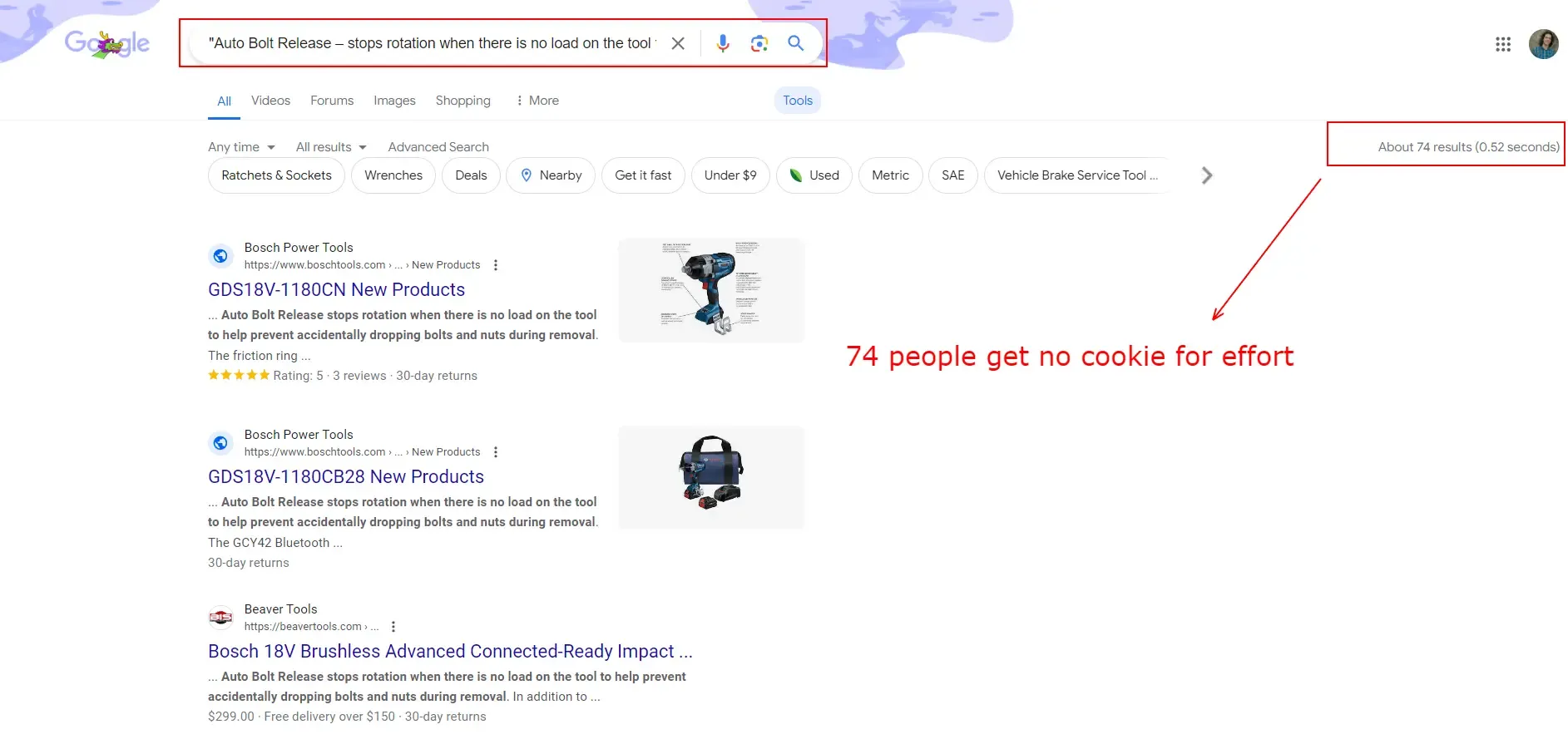 Google search - find duplicate product descriptions