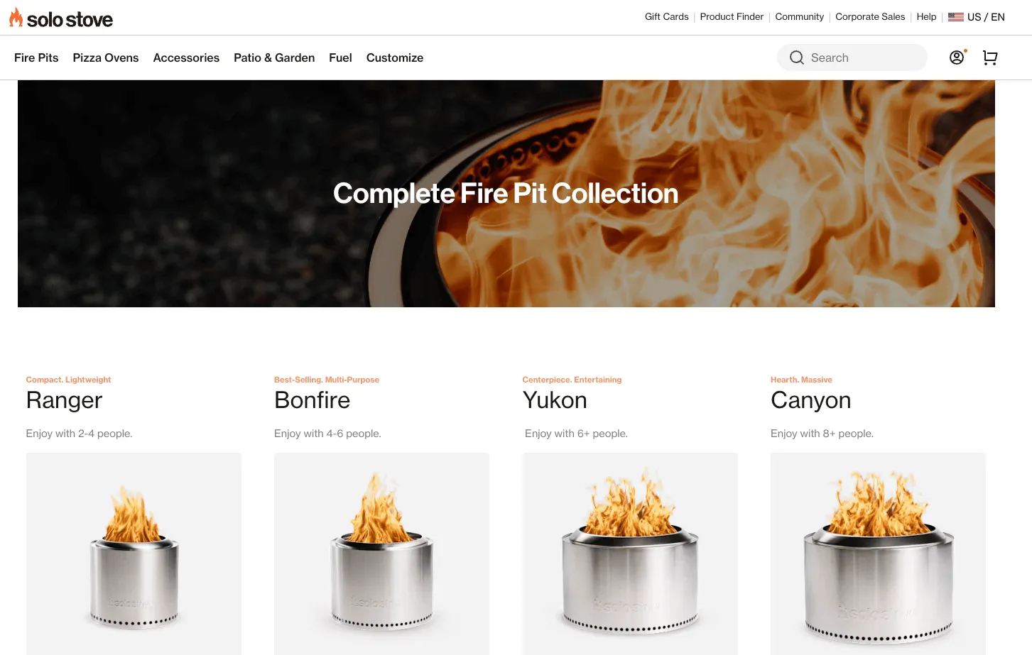 Solo Stove product page