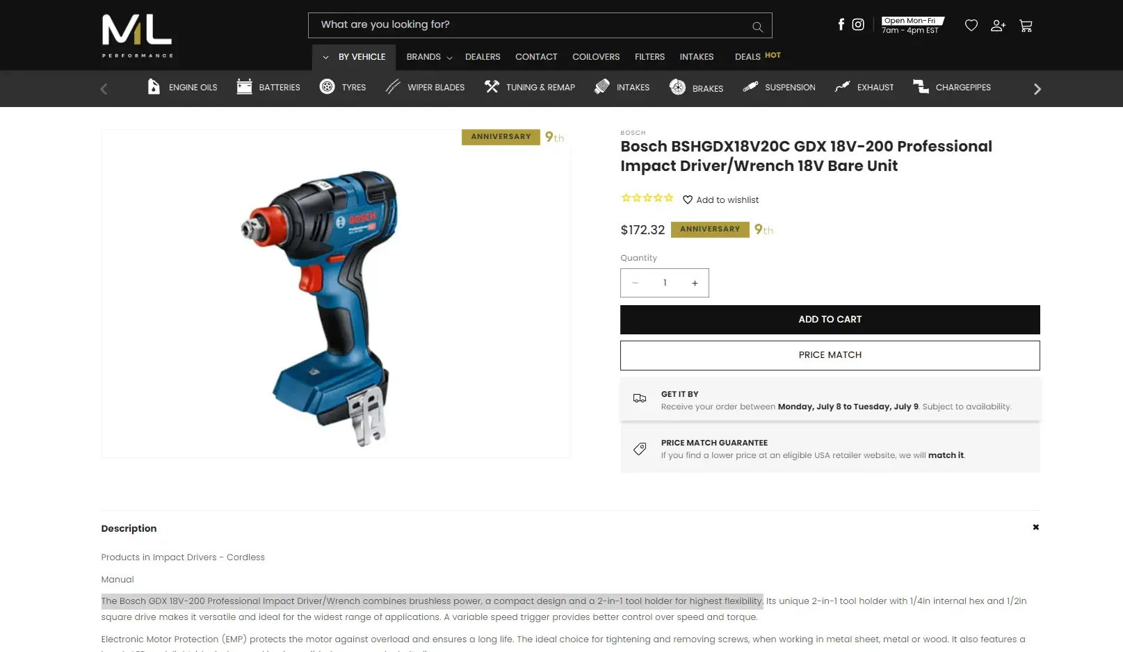 ML Performance USA screenshot