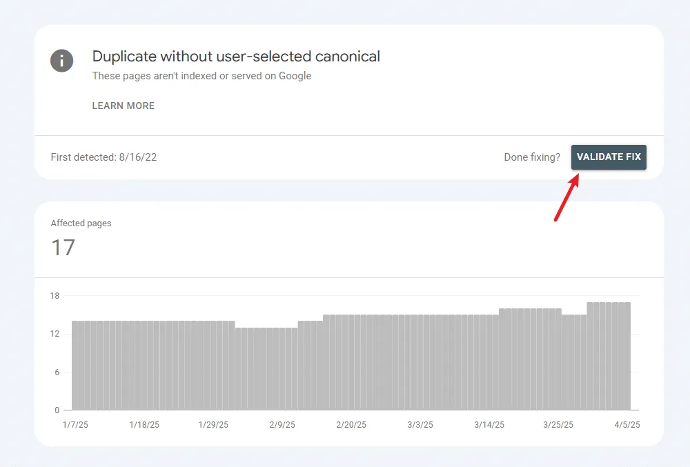 GSC duplicate without user-selected canonical