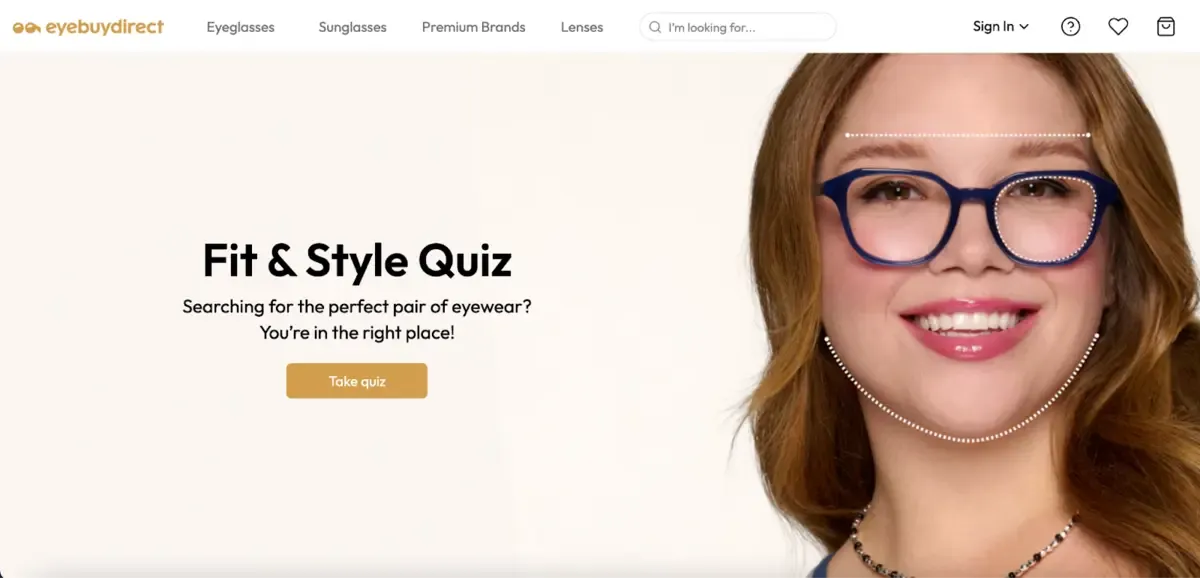 Eyebuydirect Fit & Style Quiz