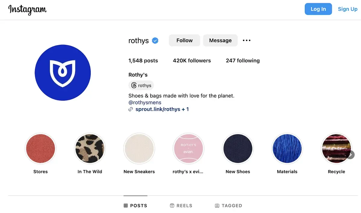Rothys instagram partnership