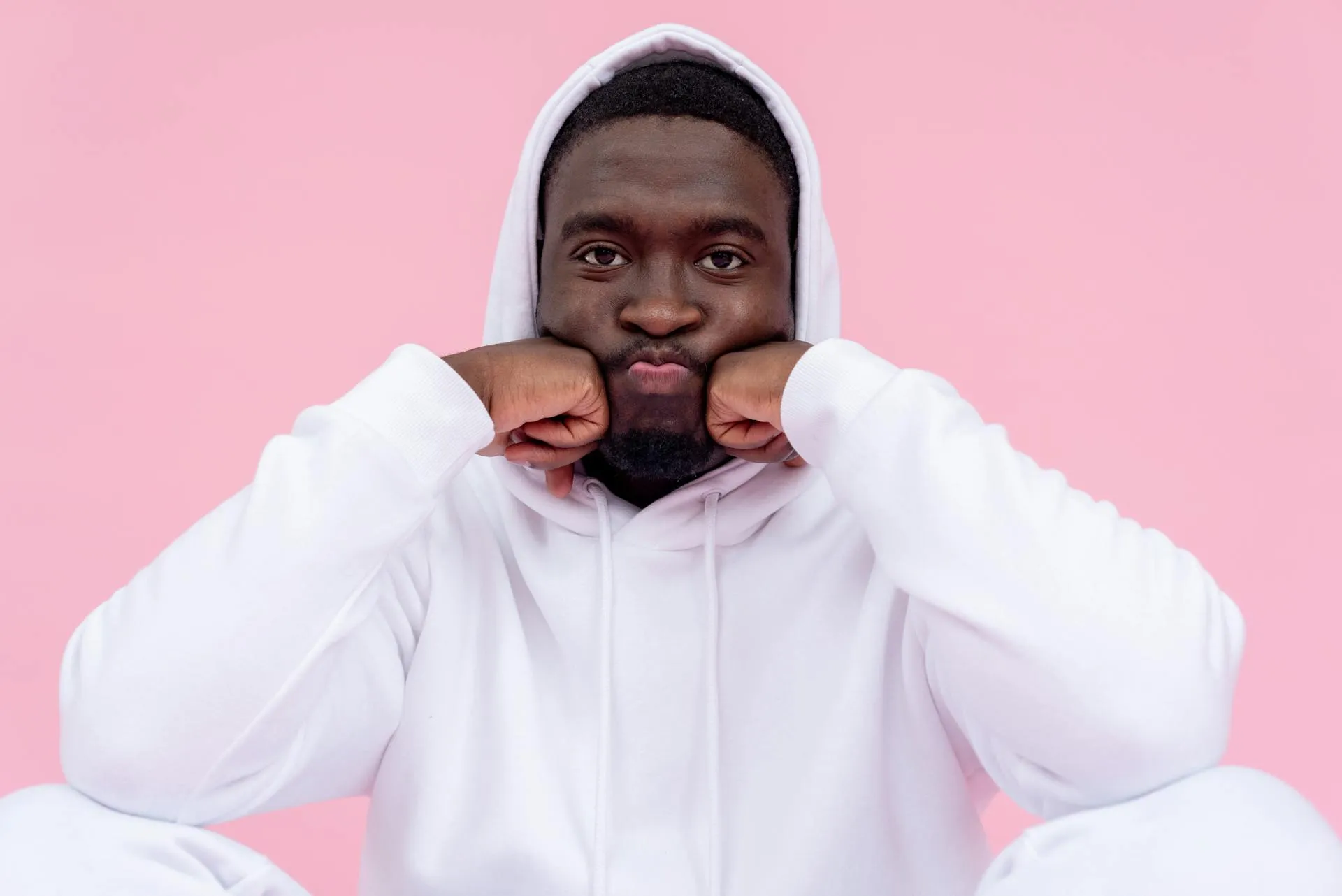 Annoyed man making a facial expression