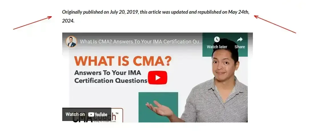 CMA blog post screenshot