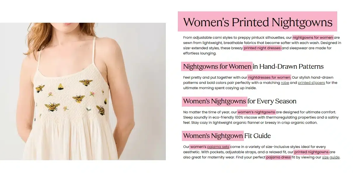 Collection page content