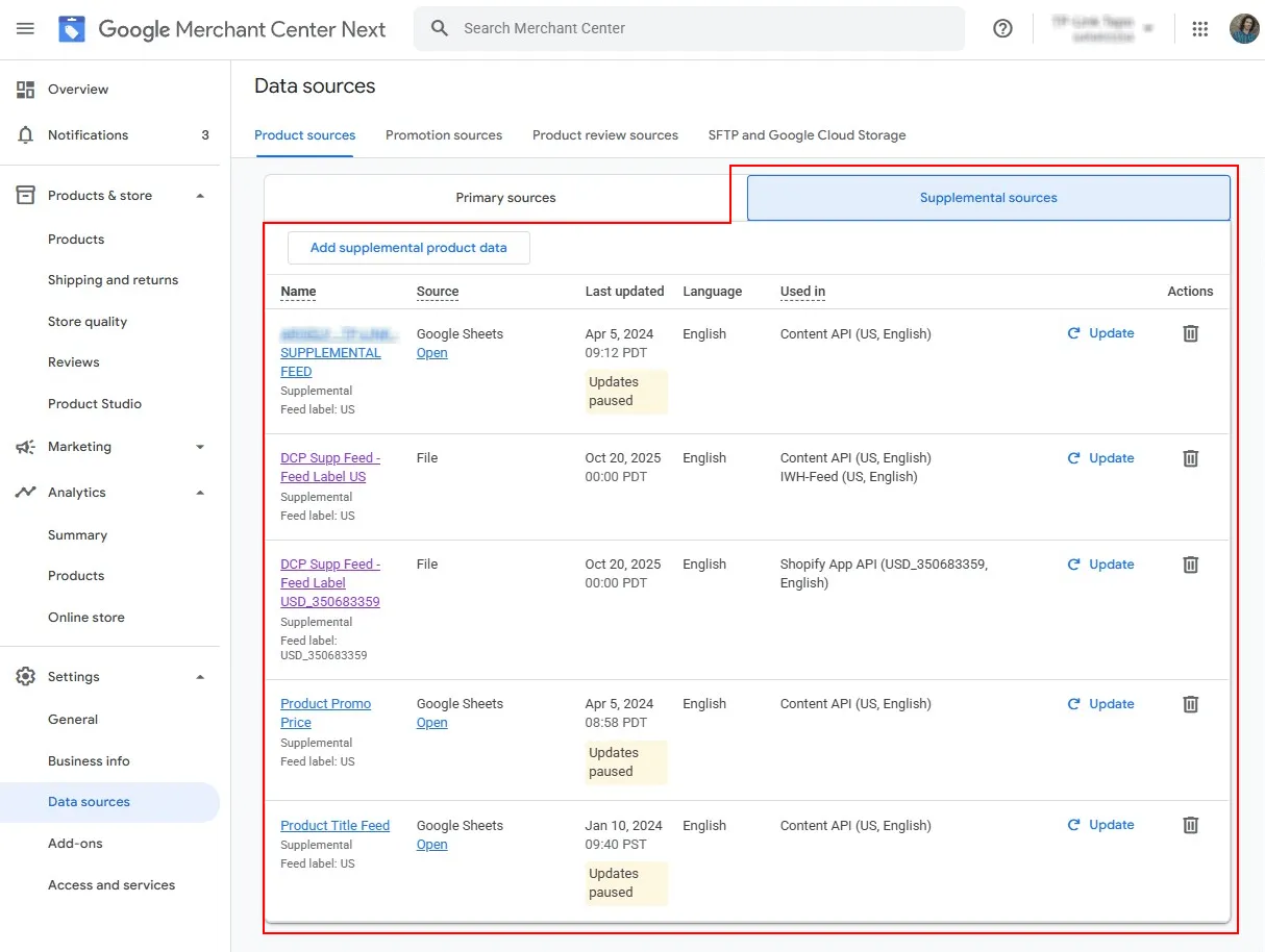 GMC Supplemental Source