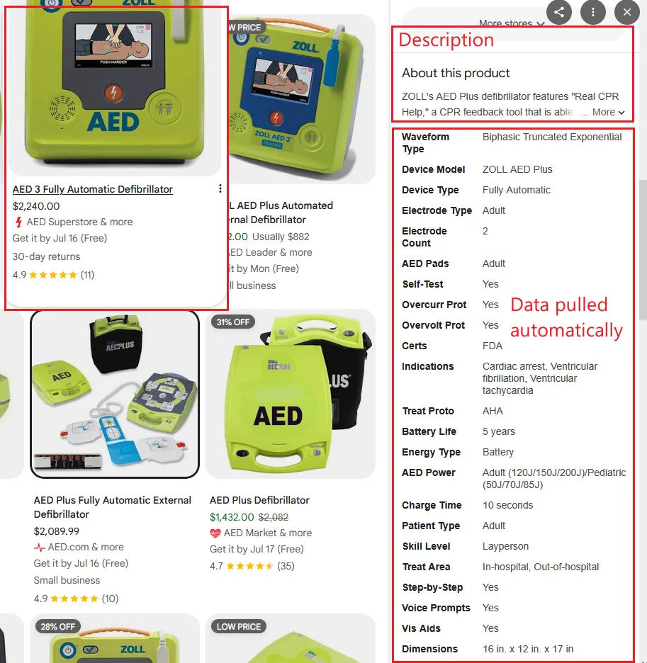 Google Shopping - Automatic Data