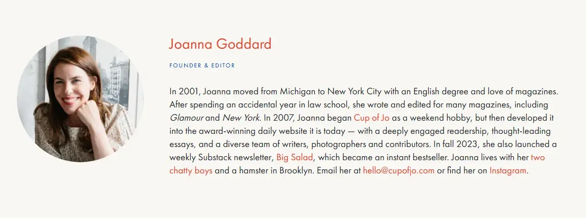 Joanna Goddard autor bio
