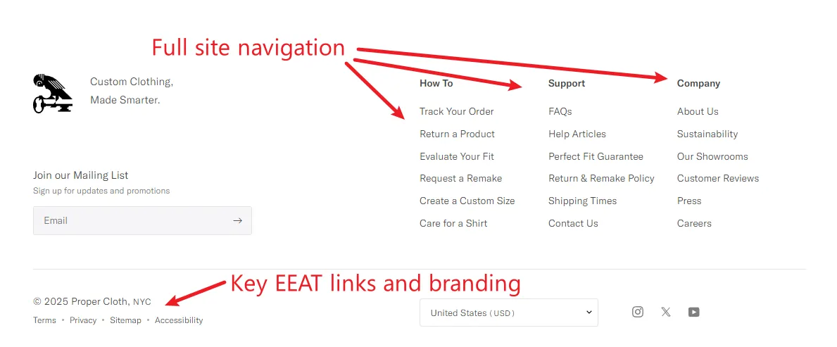 Proper Cloth Footer Navigation1