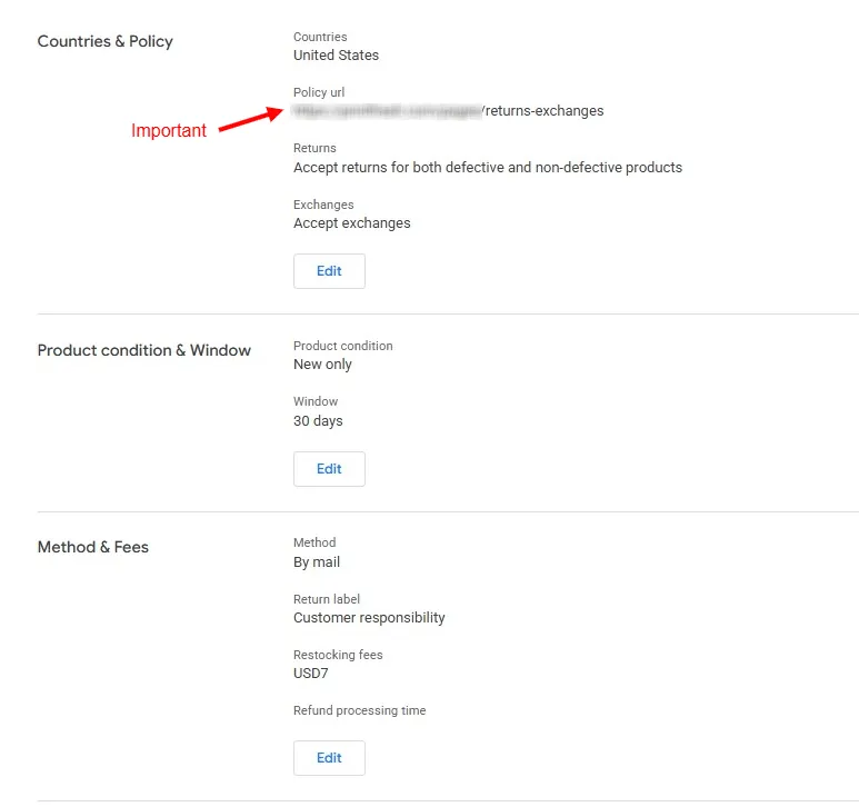 Store Quality - Returns Policy 1