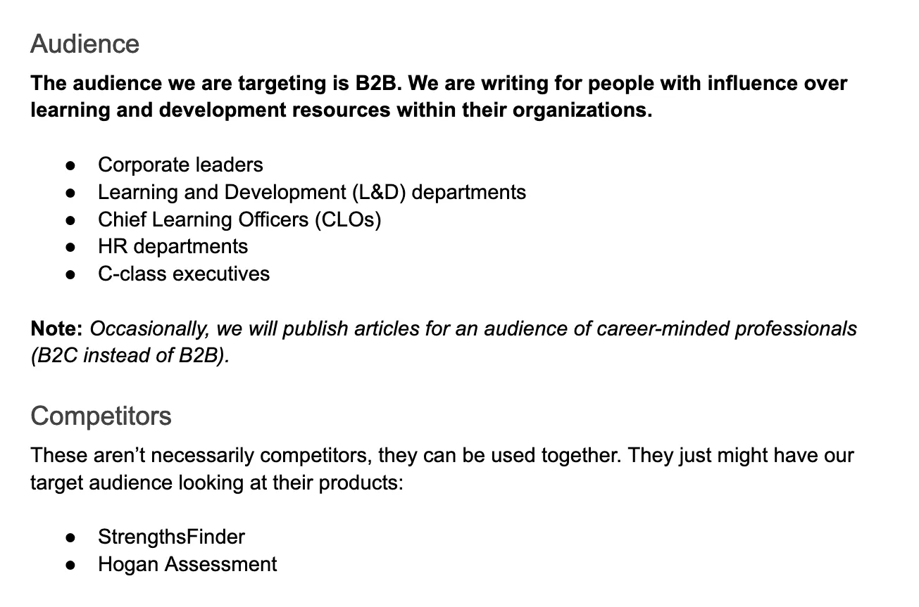 Audience and Brand Guideline