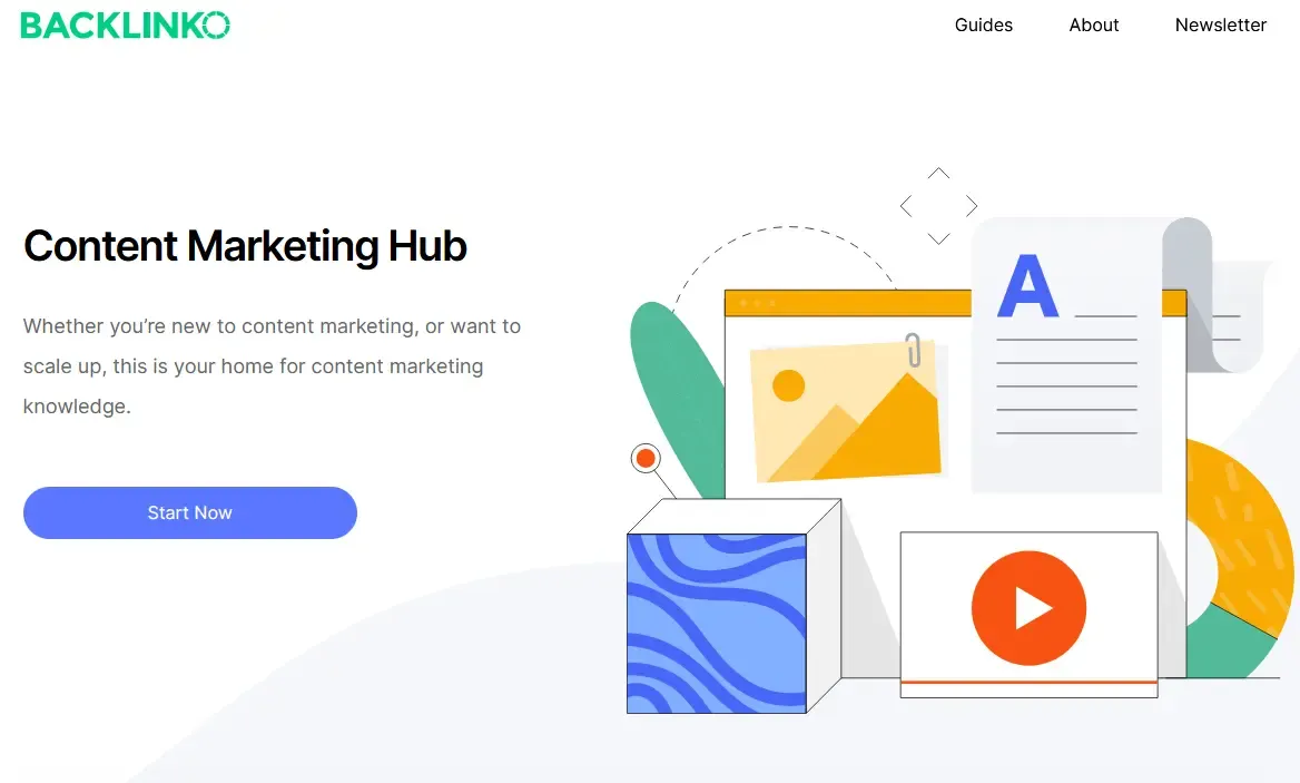 Backlinko Content Marketing Hub page screenshot