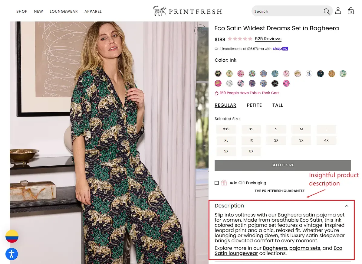 Insightful Product Description Example