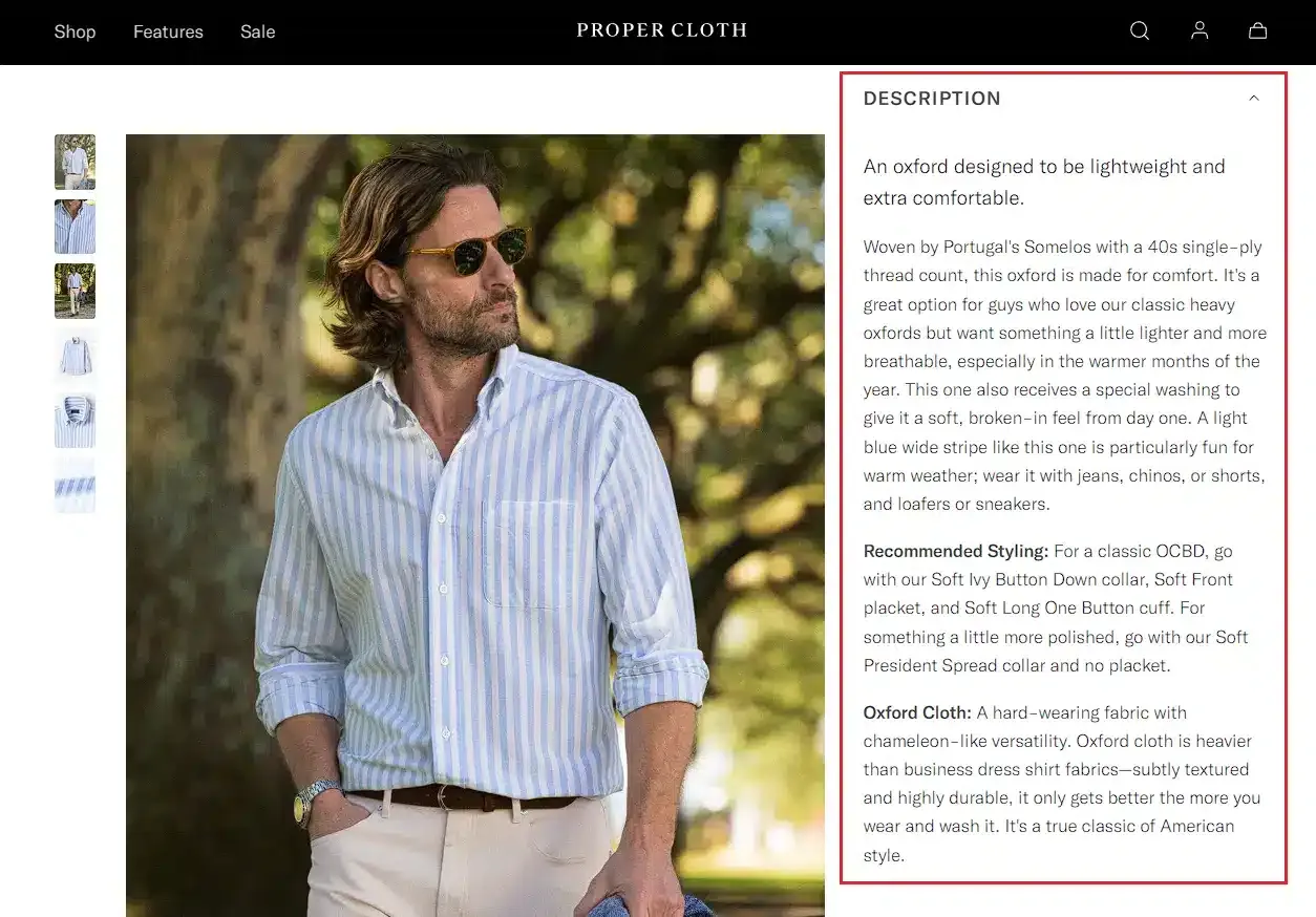 Product Descriptions that Anticipate Buyer Questions