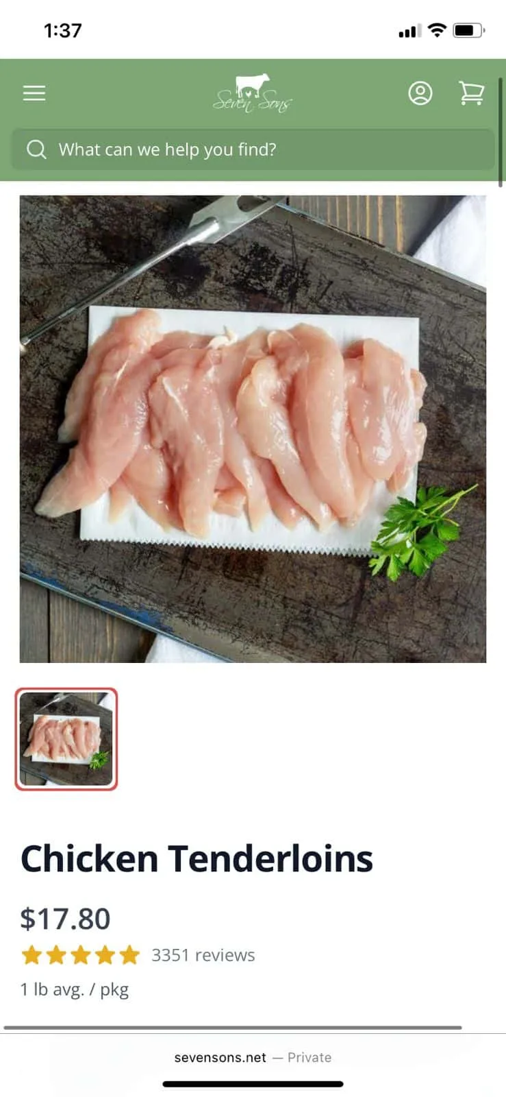 Seven Sons mobile friendly example