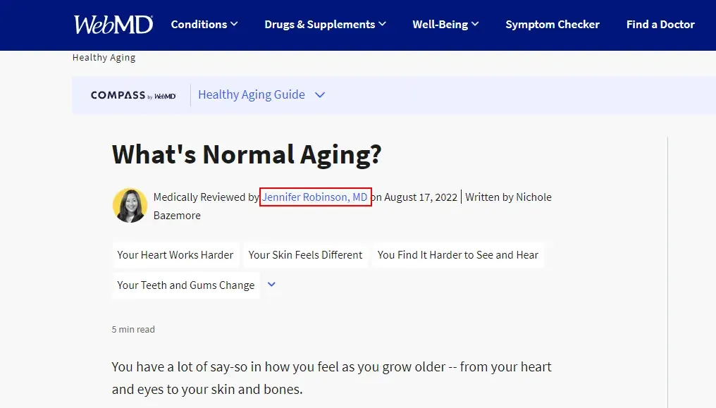 webMD medical reviewer
