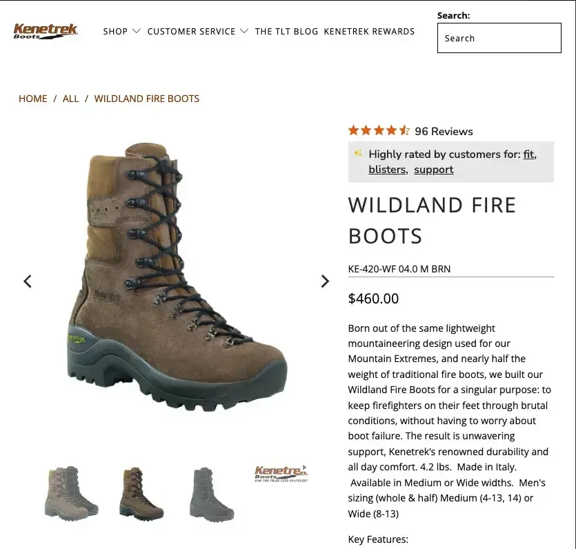Wildland boots