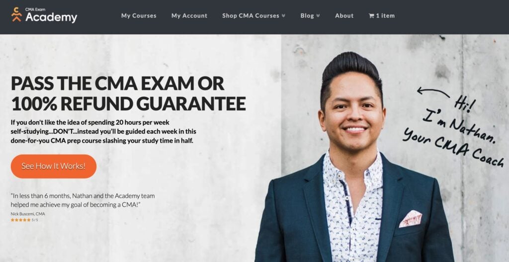 CMA Exam Academy homepage