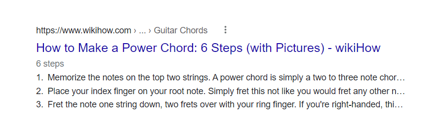 Rich snippets in Google Search