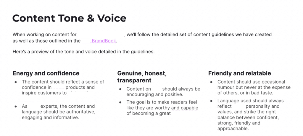 brand tone of voice for content