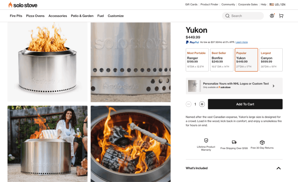 Solo Stove category page