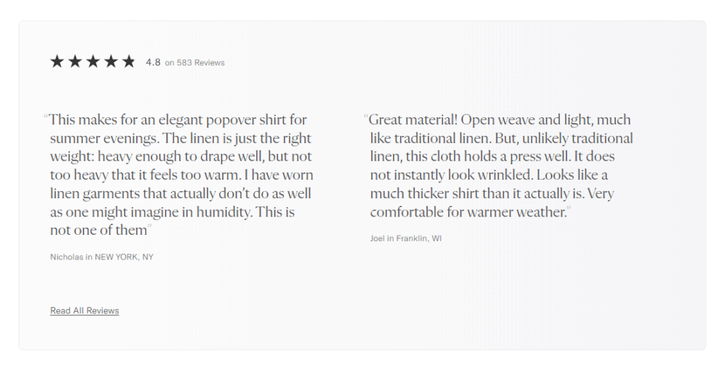 Add reviews for Trust and Rich Snippet Eligibility